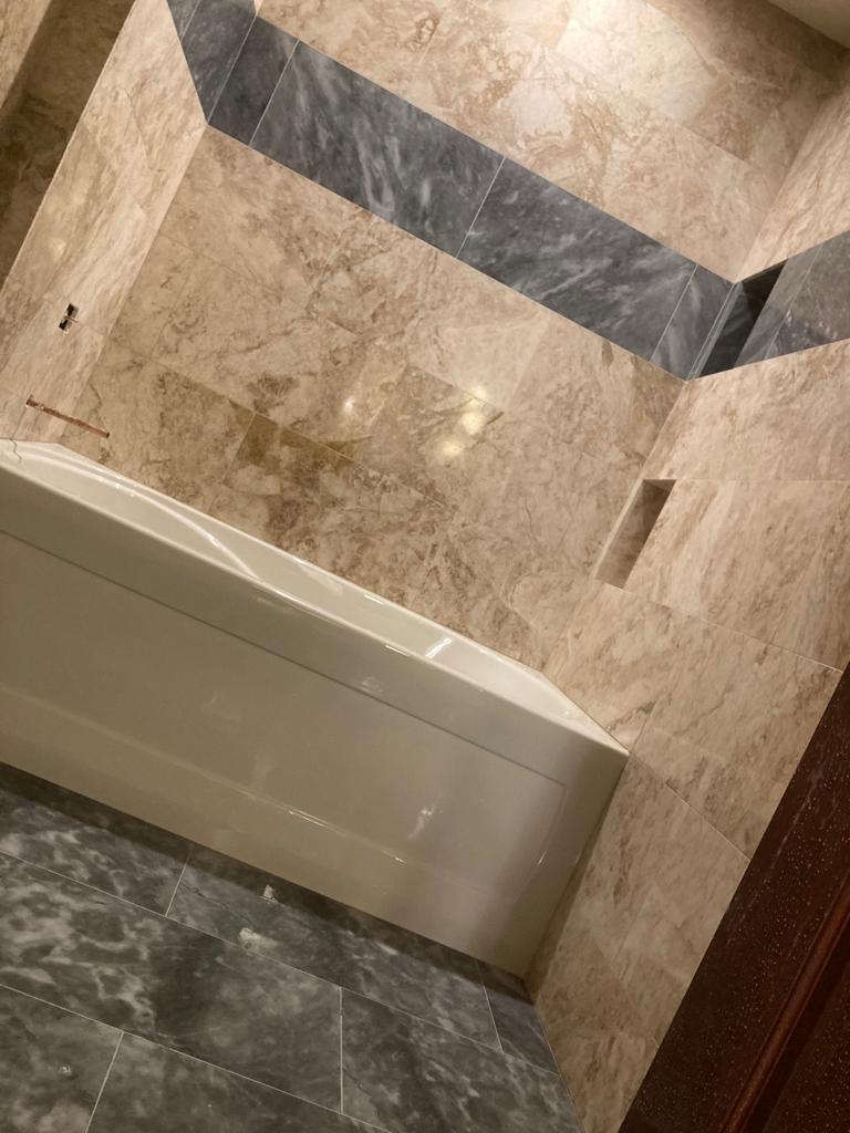 Completed bathroom remodeling project