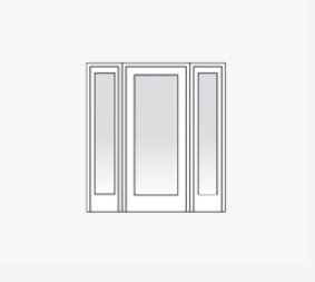 Transoms and sidelights sliding configuration